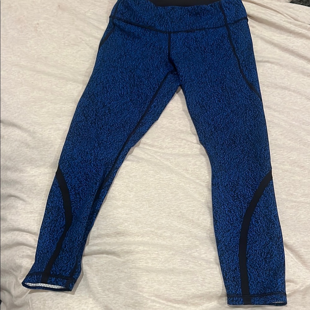 Blue and Black Patterned Leggings